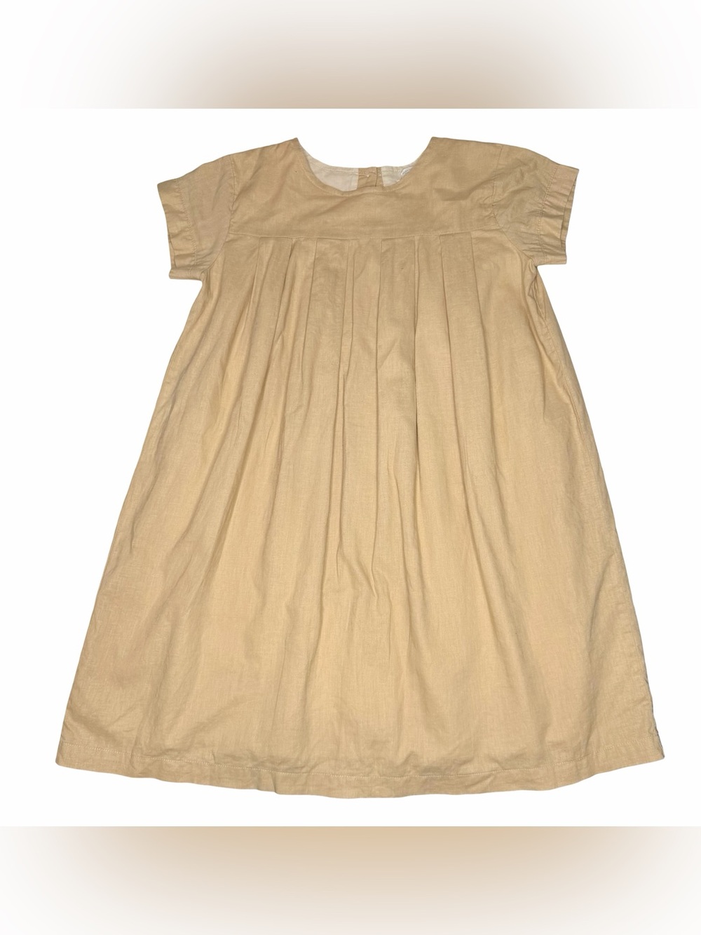 Olive Juice Linen Cotton Blend Dress